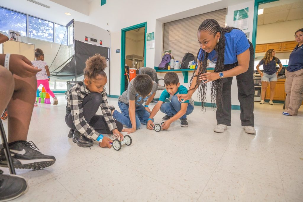 STEAM Academy - racing robots children created